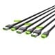 Green Cell USB-C kabelių komplektas 3x QC 3.0  0.3 m 1.2 m 2 m