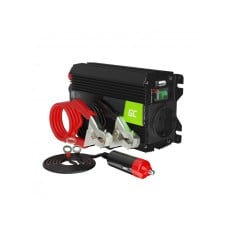 Green Cell automobilio maitinimo keitiklio keitiklis nuo 24V iki 230V 300W / 600W su USB