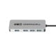 Adapteris Basic HUB Greencell USB-C 4in1 (4×USB-A 3.0) – greitas perdavimas iki 5 Gb/s, aliuminio korpusas