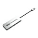 Adapteris Basic HUB Greencell USB-C 4in1 (4×USB-A 3.0) – greitas perdavimas iki 5 Gb/s, aliuminio korpusas