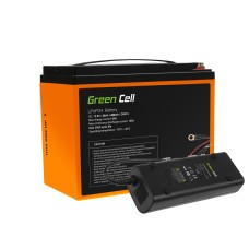 Baterija ličio-geležies fosfatas LiFePO4 Green Cell 12V 12.8V 38Ah fotovoltinei sistemai, kemperiams ir valtims