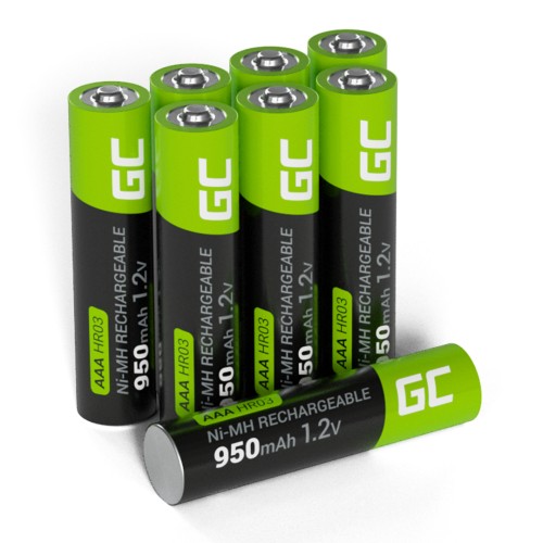 Green Cell 8x AAA HR03 950mAh baterijos Green Cell 8x AAA HR03 950mAh baterijos