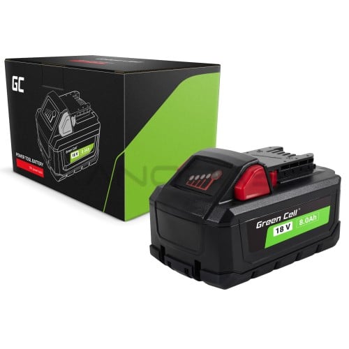 Green Cell battery for Milwaukee M18 18V 8Ah Replacement Battery M18 HB8 4932471070  Green Cell battery for Milwaukee M18 18V 8Ah Replacement Battery M18 HB8 4932471070