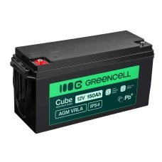 Green Cell Cube AGM VRLA IP54 12V 150Ah maintenance-free battery for campers, photovoltaics, solar panels, boats