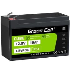 Green Cell CUBE LiFePO4 10Ah 12.8V 128Wh ličio-geležies fosfato baterija, skirta maitinimui ir avariniam apšvietimui, valdymo pultai