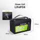 Green Cell CUBE LiFePO4 125Ah 12.8V 1600Wh ličio geležies fosfato baterija, skirta kemperiui, saulės energijai, neprijungtai sistemai, valčiai