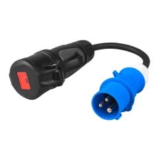 Green Cell Zellenstromadapter Rot CEE 16A 400V 5P auf Blau CEE 16A 230V 3P