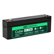 Greencell AGM VRLA 12 V 2.5 Ah nereikalaujanti priežiūros baterija kasos aparatams, žaislams, fotoaparatams (178 x 36 x 66 mm)