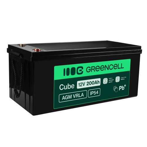 Greencell AGM VRLA 12V 200Ah maintenance-free battery for camper, photovoltaics, solar panels, boats - OUTLET Greencell AGM VRLA 12V 200Ah maintenance-free battery for camper, photovoltaics, solar panels, boats - OUTLET