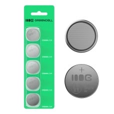 Greencell blisterinės pakuotės 5 ličio baterijos CR2016 3V 80mAh, skirtos raktų pakabukams, laikrodžiams, nuotolinio valdymo pultams, svarstyklėms