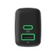 Greencell PowerSource Duo30 Charger USB/USB-C Black Power Adapter 30W Power Delivery