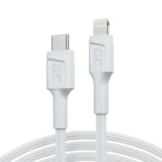 Kabel Biały USB-C - Lightning MFi 1m do Apple iPhone Green Cell PowerStream, z szybkim ładowaniem Power Delivery