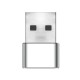 Plug&Play adapteris Greencell 2.4 A USB-A į USB-C duomenų perdavimas 480 Mbps 12 W aliuminis
