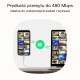 USB-C laidas 1.2 m 100 W Greencell PowerStream greito įkrovimo PD Panther Black