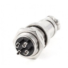 GX16 4-pin screw industrial connector - plug with socket