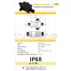 IP68 waterproof junction box M686/4p
