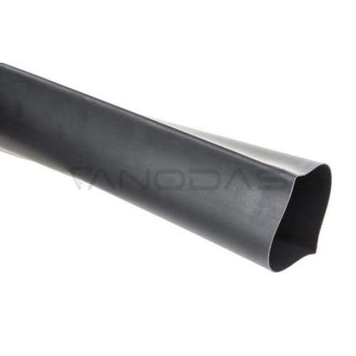 Tube, heat shrink 40/20mm - silicone - black - 1mb - flexible  Tube, heat shrink 40/20mm - silicone - black - 1mb - flexible