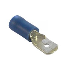 Izoliuota plokščia jungtis - 6.3mm - mėlyma - 1-2.5mm2 laidui - 10 vnt