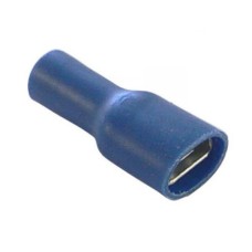 Insulated flat female connector - 6.3mm - blue - for 1-2.5mm2 cable - 10 pcs