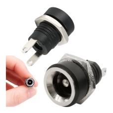 DC 022B power socket 2.1/5.5mm - screw-on