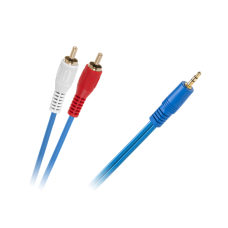 Cable 2xRCA - AUX 3.5mm 1.8m Blue