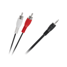Kabelis 2xRCA - AUX 3.5mm 10m