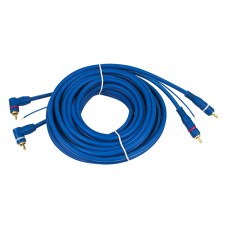 Kabelis 2xRCA kampinis 6mm 5m