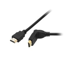 Cable HDMI - HDMI BLACK angled 3m