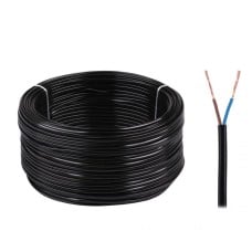 OMYp cable 2x0.75 300/300V 1m - black