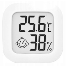 Kambarinis termometras - baltas - Smiley 0726 - mini skaitmeninis termometras