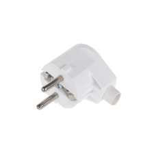 Corner plug with earthing unischuko white WT-20