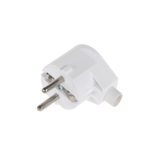 Corner plug with earthing unischuko white WT-20