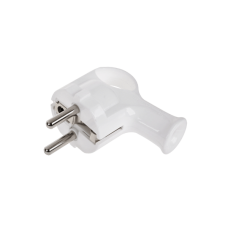 Corner plug with earthing unischuko white WT-40