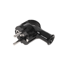 Corner plug with earthing unischuko black WT-40-2