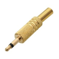 Plug AUX 3.5 mono gold