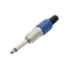 Plug AUX 6.3 mono HQ blue - 10pcs