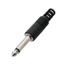 Plug AUX 6.3 mono plastic HQ - 20pcs