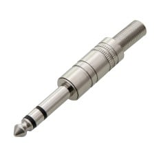 Kištukas AUX 6.3 ST metalinis - 10vnt