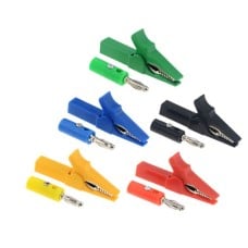 Alligator Clip 55mm with banana clip yellow 1pcs