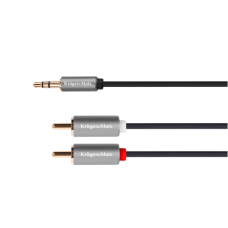 Kruger&Matz Basic 2RCA - AUX 3.5mm kabelis 1.8m