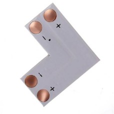 L-shaped connector for LED strip 2PIN 10mm copper solder