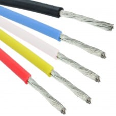 Wire SiF stranded Cu 0.75mm2 silicone yellow -60÷180°C 500V