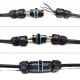 Cable connector M16 3-pin - hermetic sleeve IP68 - Insulating gland