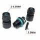 Cable connector M16 3-pin - hermetic sleeve IP68 - Insulating gland