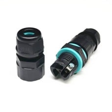 Cable connector M16 3-pin - hermetic sleeve IP68 - Insulating gland