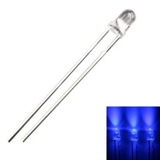 LED 3mm blue - bright - clear 20mA - 460-465nm - 10 pcs