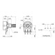 Linear potentiometer B0.1K 0.10K - 1 pcs