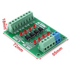 24V to 5V 4 Channel Optocoupler Isolation Board Isolated Module PLC Signal Level Voltage Converter Board 4 Bit