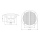 Ceiling speaker WS-180 165mm 80W 8ohm