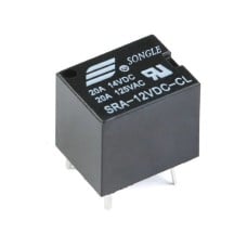 Maitinimo relė SONGLE SRA-24VDC-CL 20A - 24V - 5PIN T74 - kontaktai 14VDC 125VAC